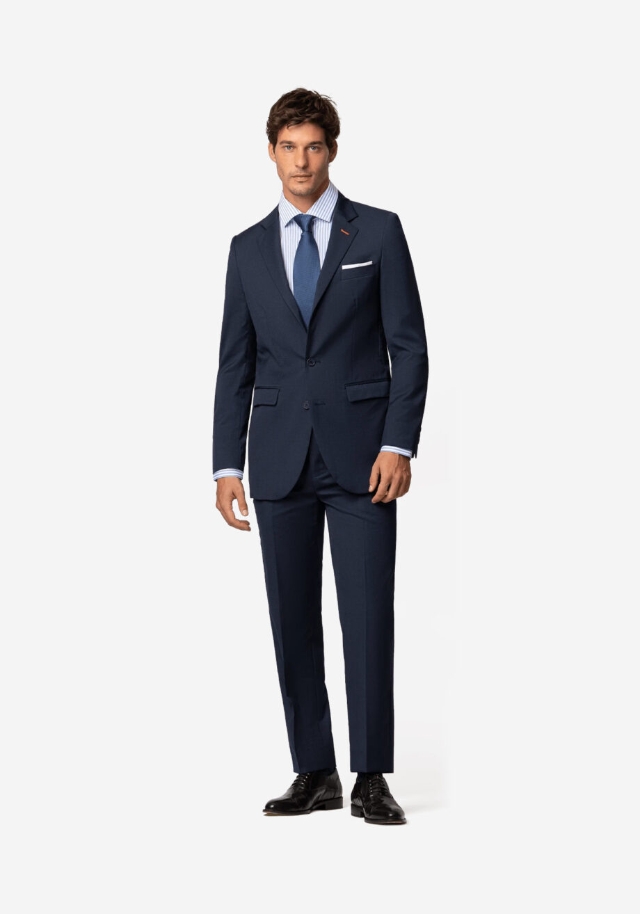 Navy Blue Wool Suit