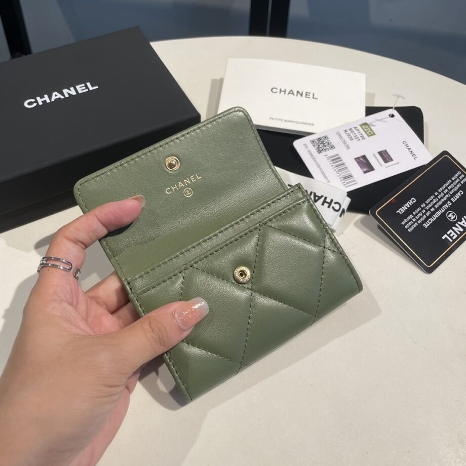 Chanel Green 19 Wallet