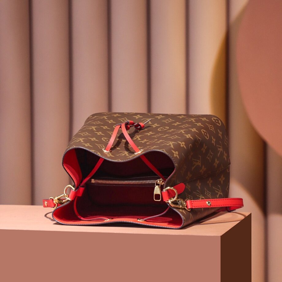 Louis Vuitton M44021 Coquelicot Red NéOnoé Shoulder Bucket Bag