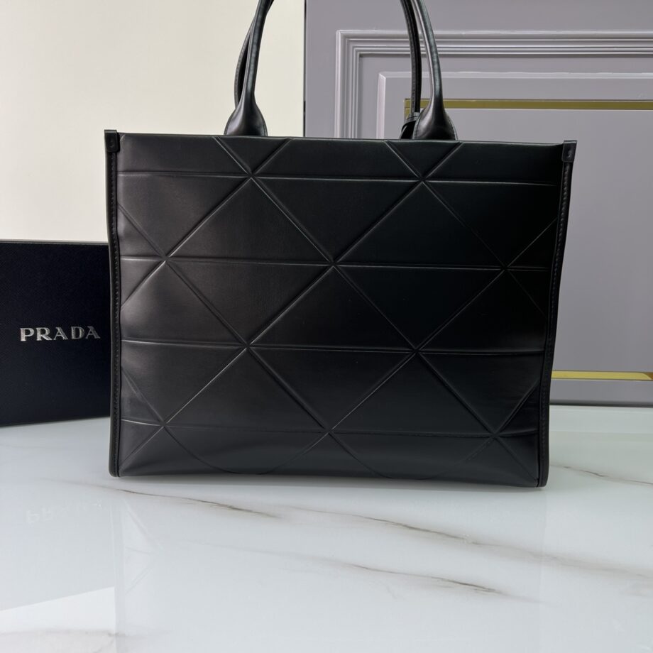 PRADA 1BA384 Large Leather Prada Symbole Bag With Topstitching