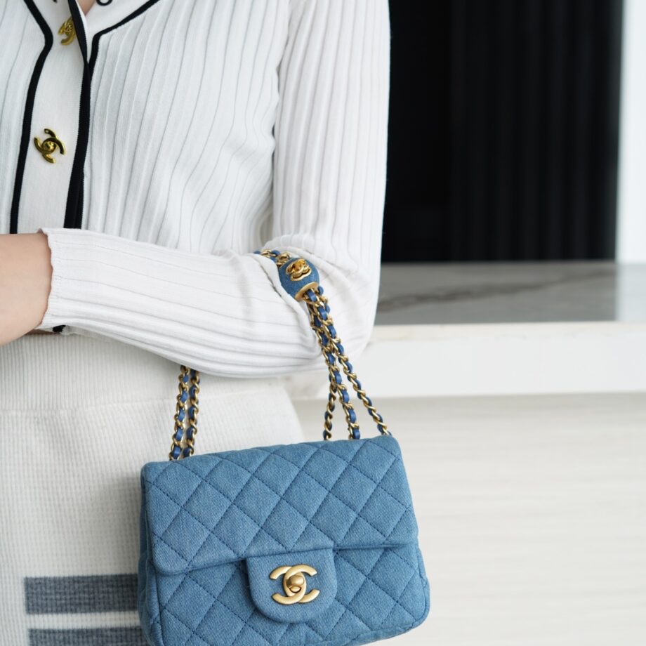 Chanel Denim 18 Cm Mini Flap Bag