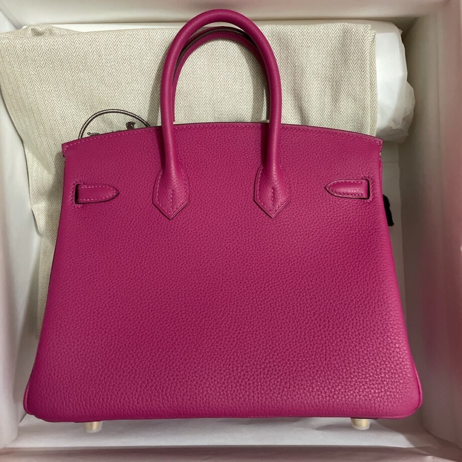 HermèS Birkin25 L3 Rose Violet Togo Cowhide Golden Hardware Handmade Birkin 25