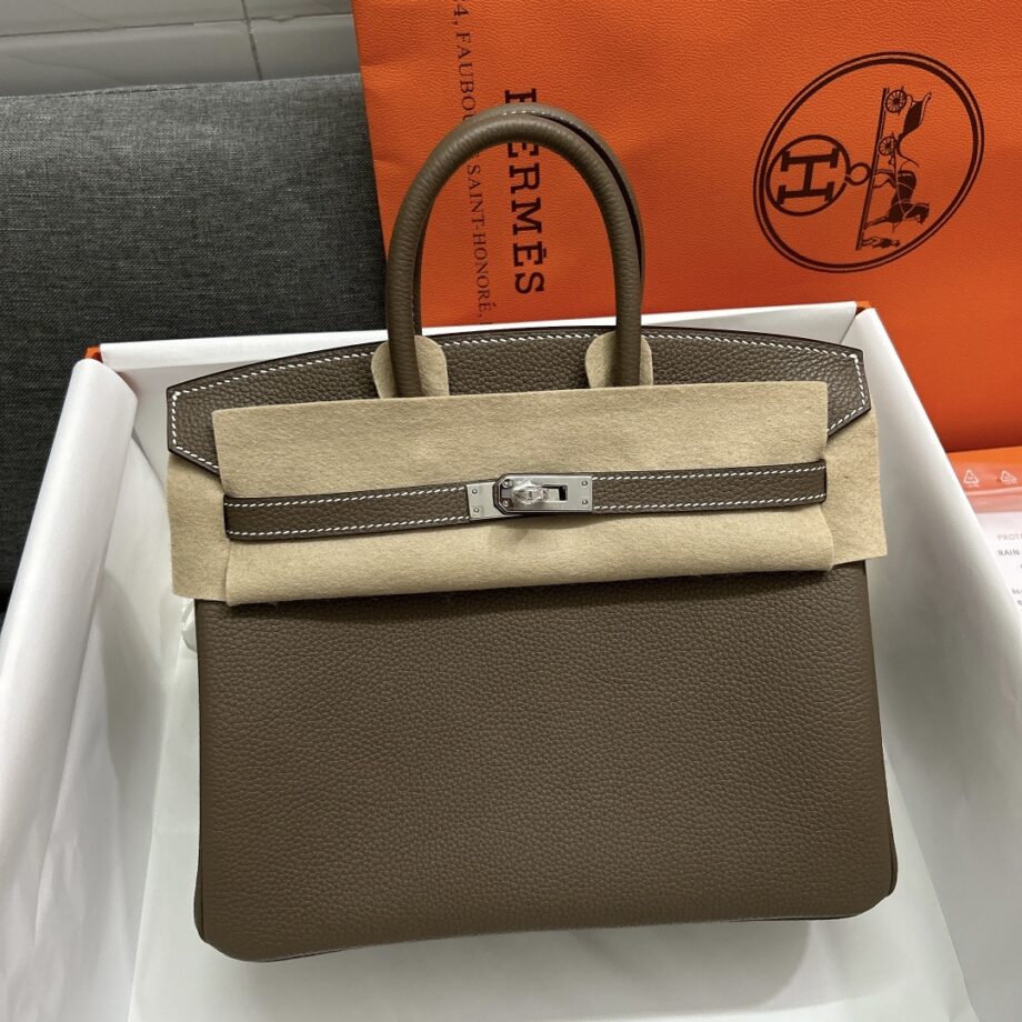 HermèS Birkin25 Elephant Gray Togo Cowhide Handmade Sewing Birkin25