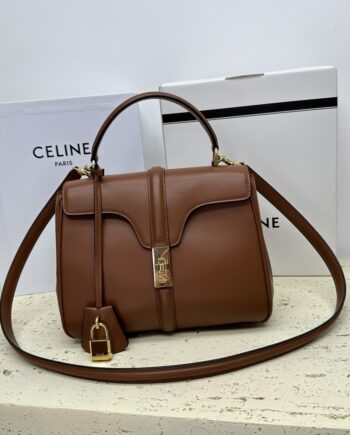 Celine 188003 Small 16 Bag In Satinated Calfskin