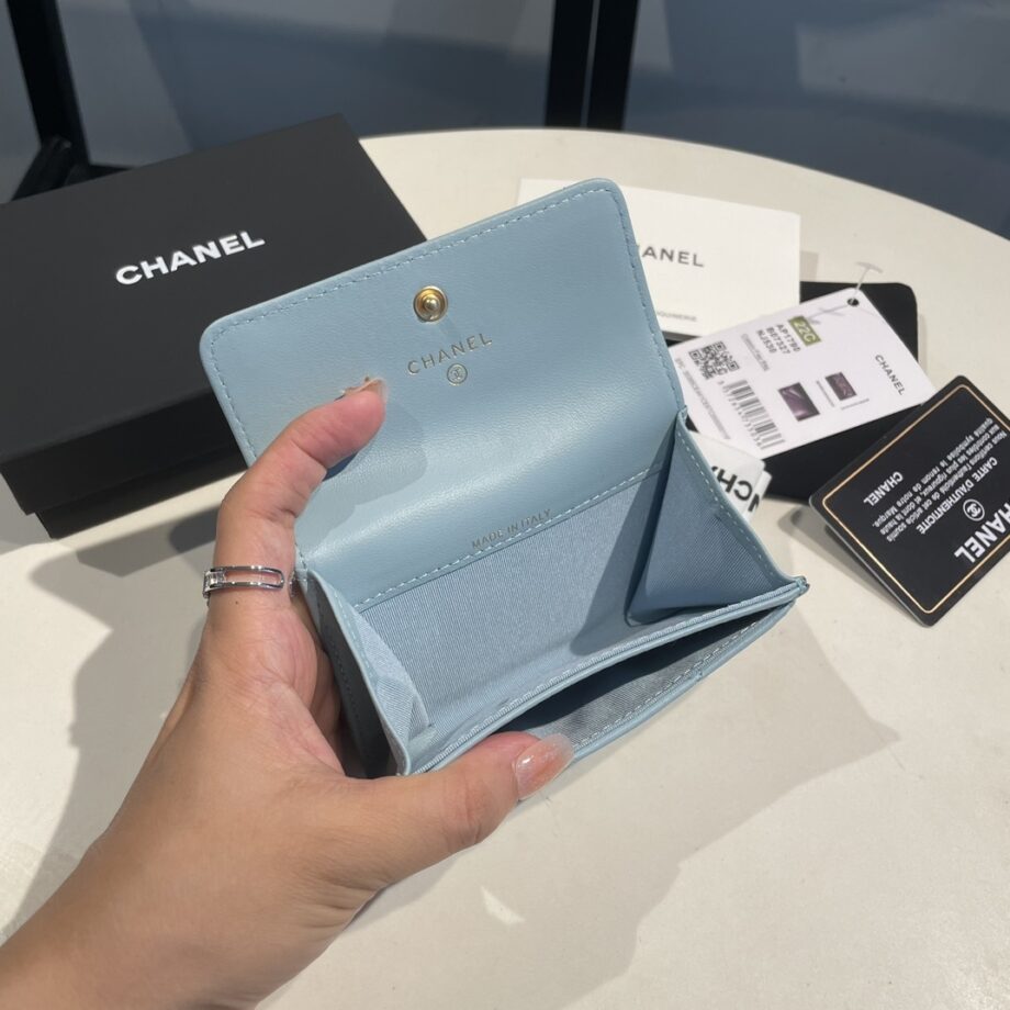 Chanel Light Blue 19 Wallet