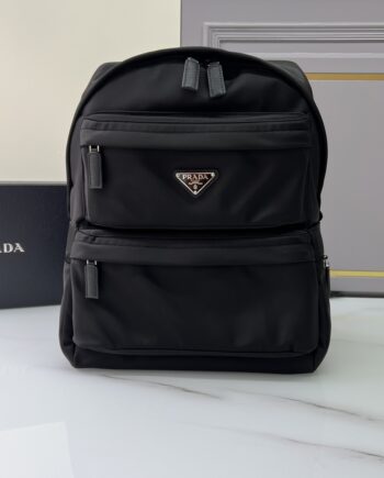 PRADA 2VZ025 Nylon Material & Saffiano Leather Handle Backpack