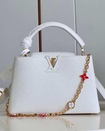 Louis Vuitton M59883 White Capucines Bag