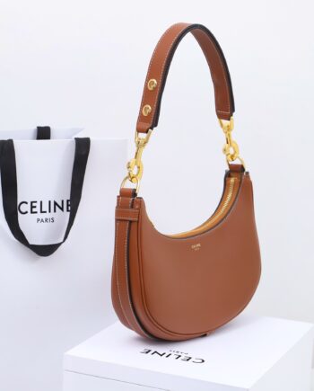 celine 196923 tan ava strap bag in smooth calfskin