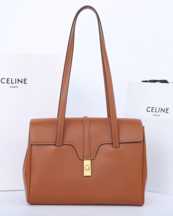 Celine 195543 Tan Medium Soft 16 Bag In Calfskin