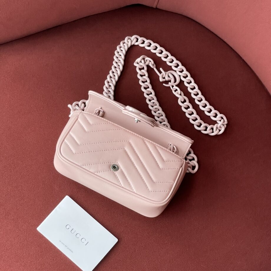 gucci 699757 pink gg marmont belt bag