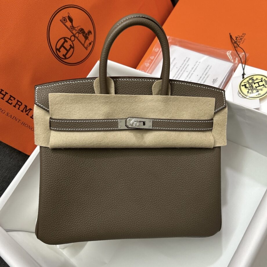 HermèS Birkin25 Elephant Gray Togo Cowhide Handmade Sewing Birkin25