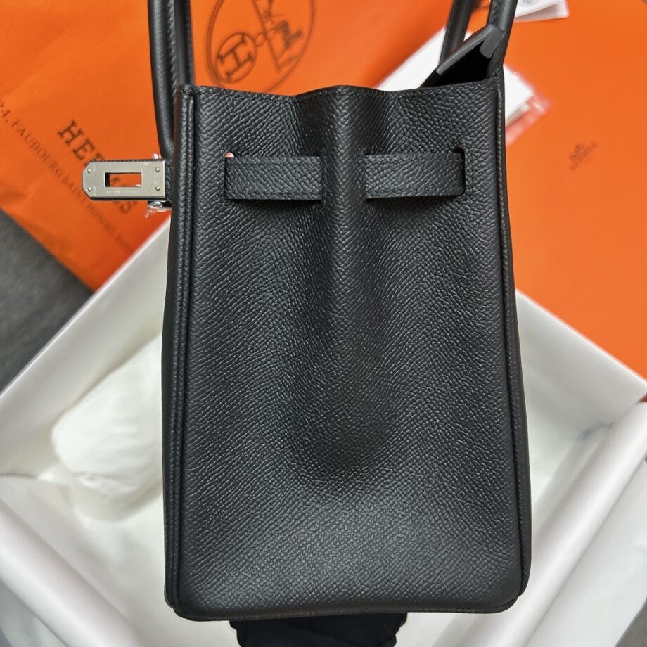 HermèS Birkin25 Black Epsom Leather Silver Hardware Handmade Birkin25