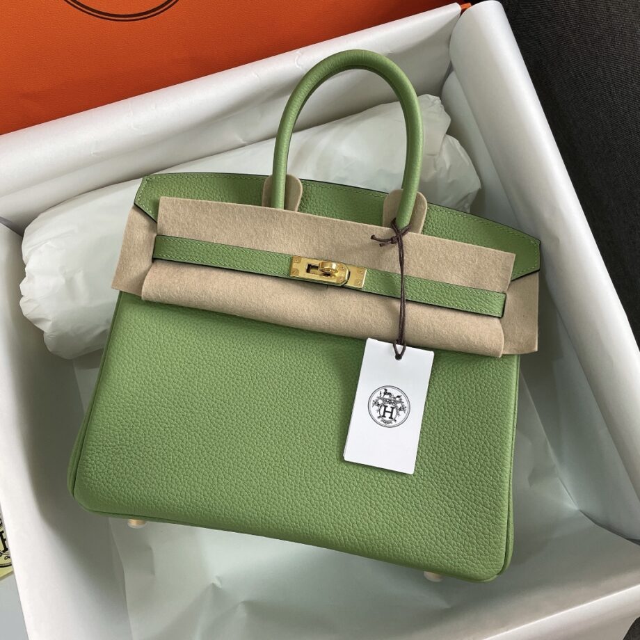 HermèS Birkin25 Avocado Green Togo Leather Hand-Stitched Birkin 25