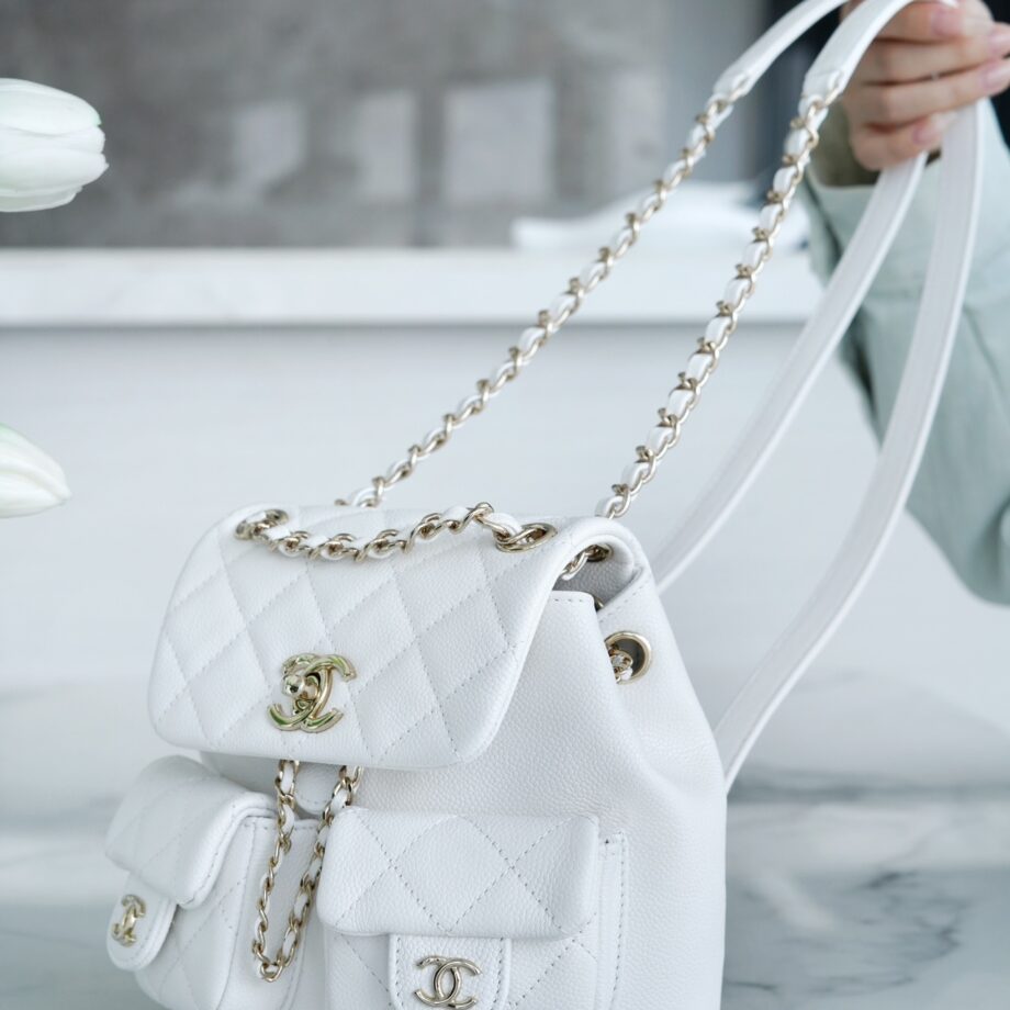 Chanel 23PMDUMA White 23P Duma Backpack