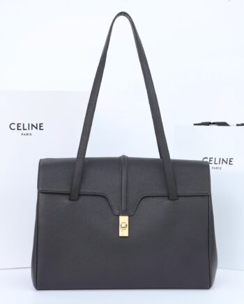 Celine 194043 Black Large Soft 16 Bag In Calfskin