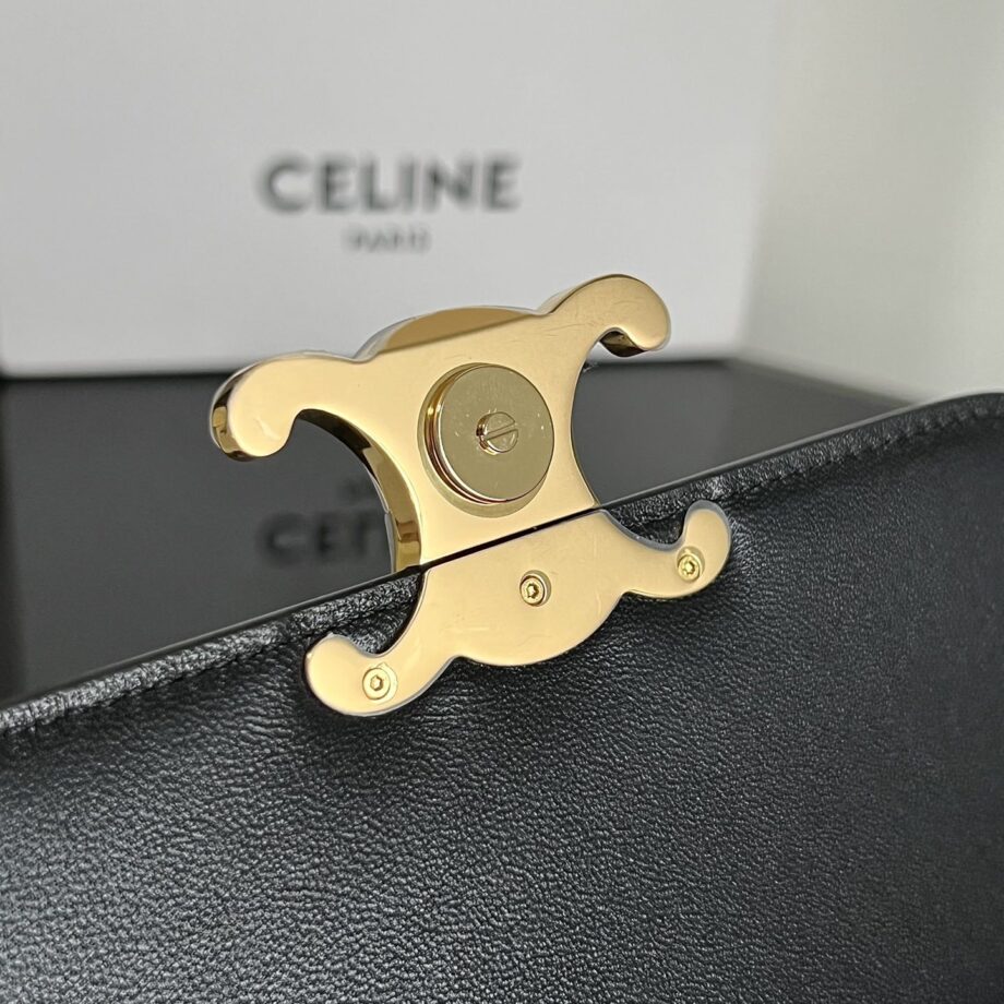 Celine 113583 College Triomphe Shiny Bag In Calfskin