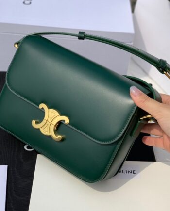 celine triomphe bag in shiny calfskin