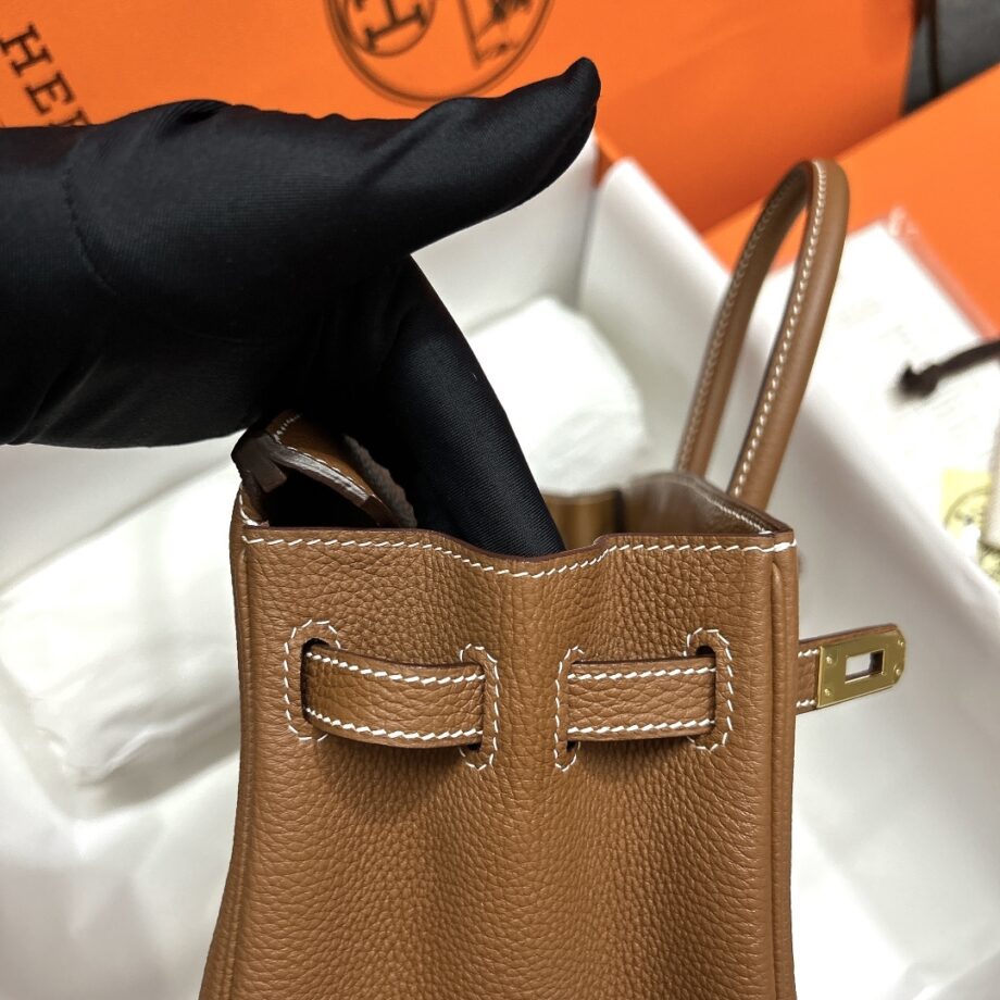 HermèS Birkin25 Brown Togo Cowhide Handmade Sewing Birkin25