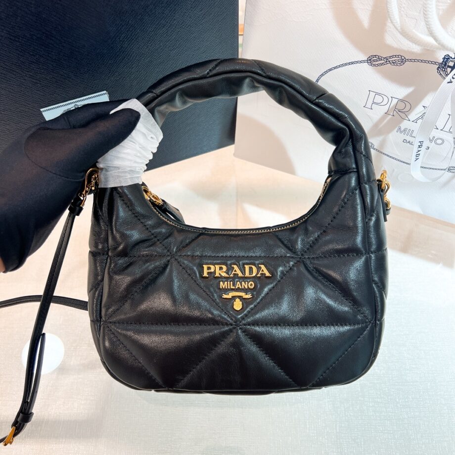 PRADA 1BA384 Nappa-Leather Mini Bag With Topstitching