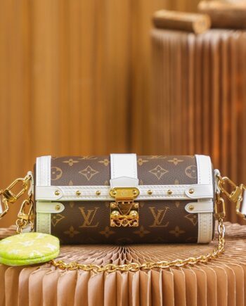 Louis Vuitton M57835 White Edging Papillon Trunk Handbag