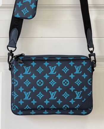 Louis Vuitton M46604 Black & Blue Trio Messenger Bag
