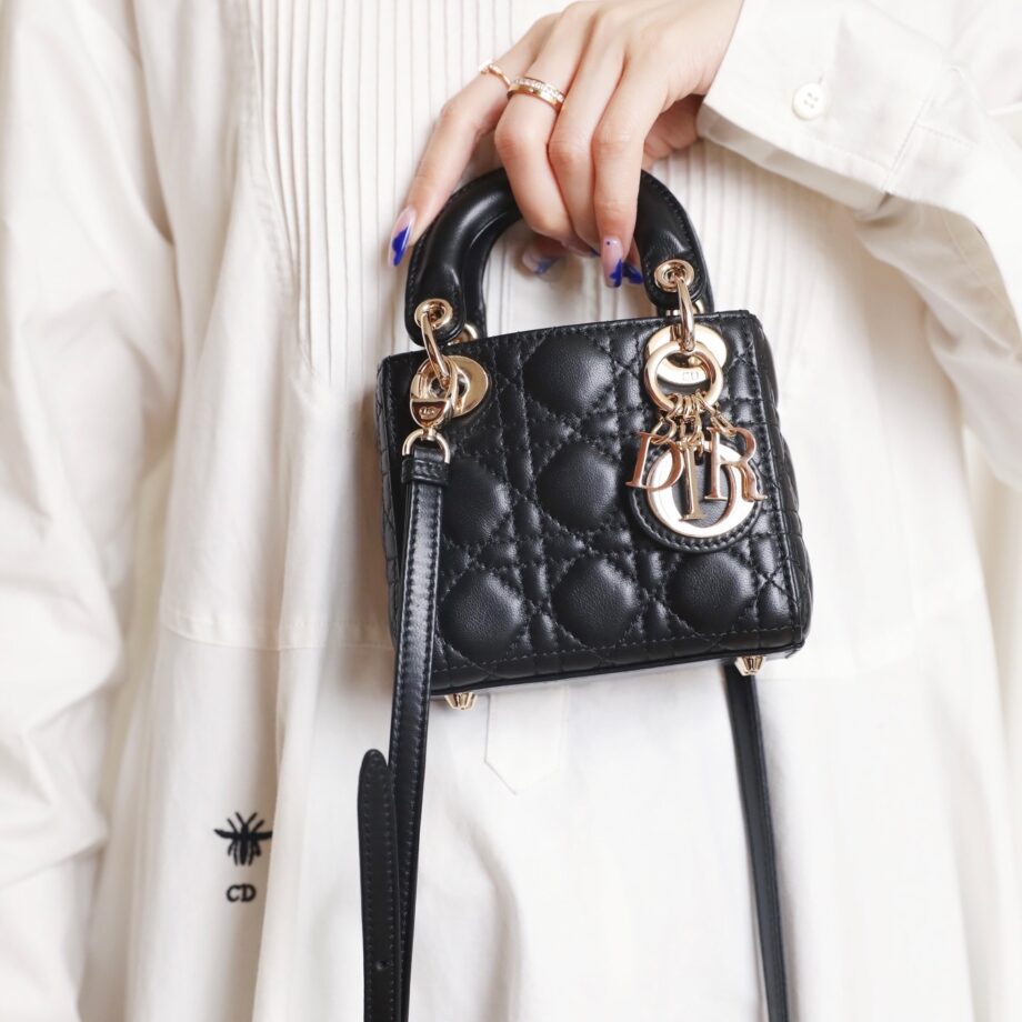 Dior S0856 Black Lady Dior Micro Bag