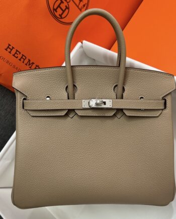 HermèS Birkin25 Turtledove Gray Togo Cowhide Handmade Sewing Birkin25