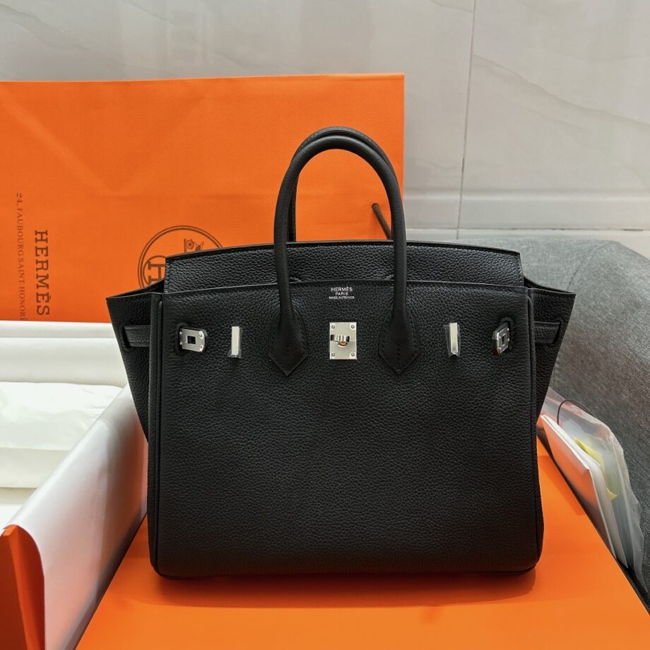 HermèS Birkin25 Black Togo Leather Hand-Stitched Birkin 25