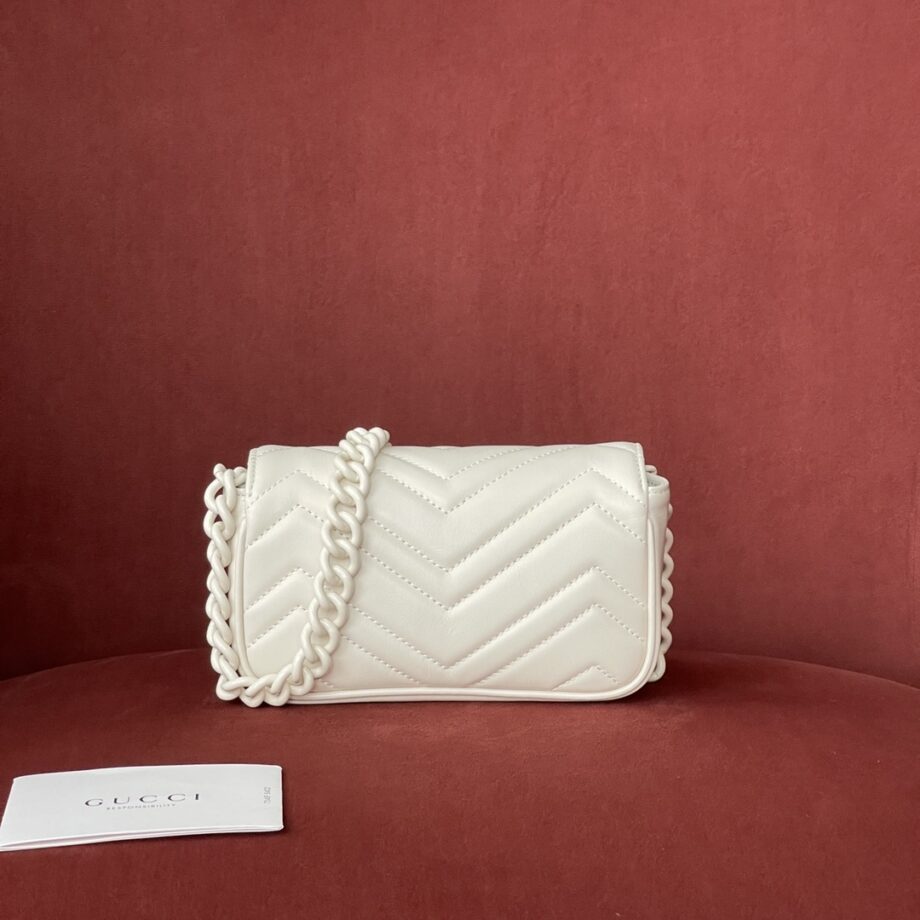 gucci 699757 white gg marmont belt bag