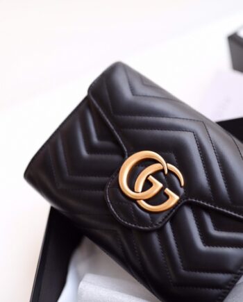 gucci 474575 black chain bag