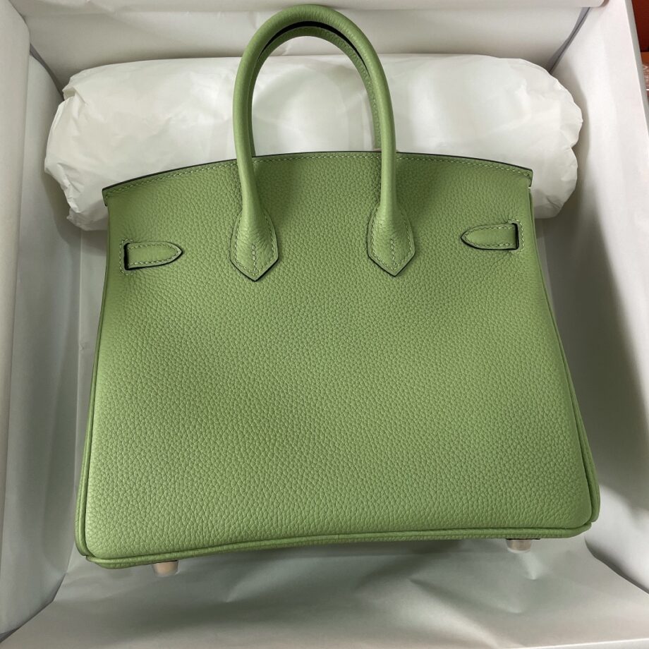 HermèS Birkin25 Avocado Green Togo Leather Hand-Stitched Birkin 25