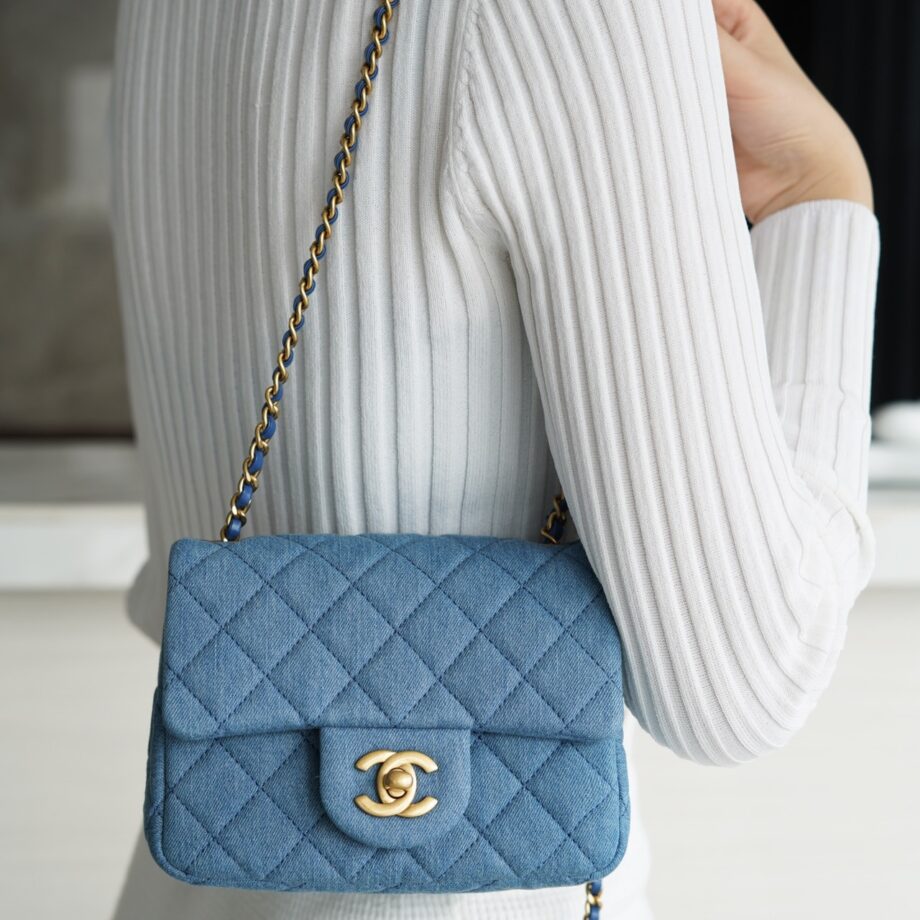 Chanel Denim 18 Cm Mini Flap Bag