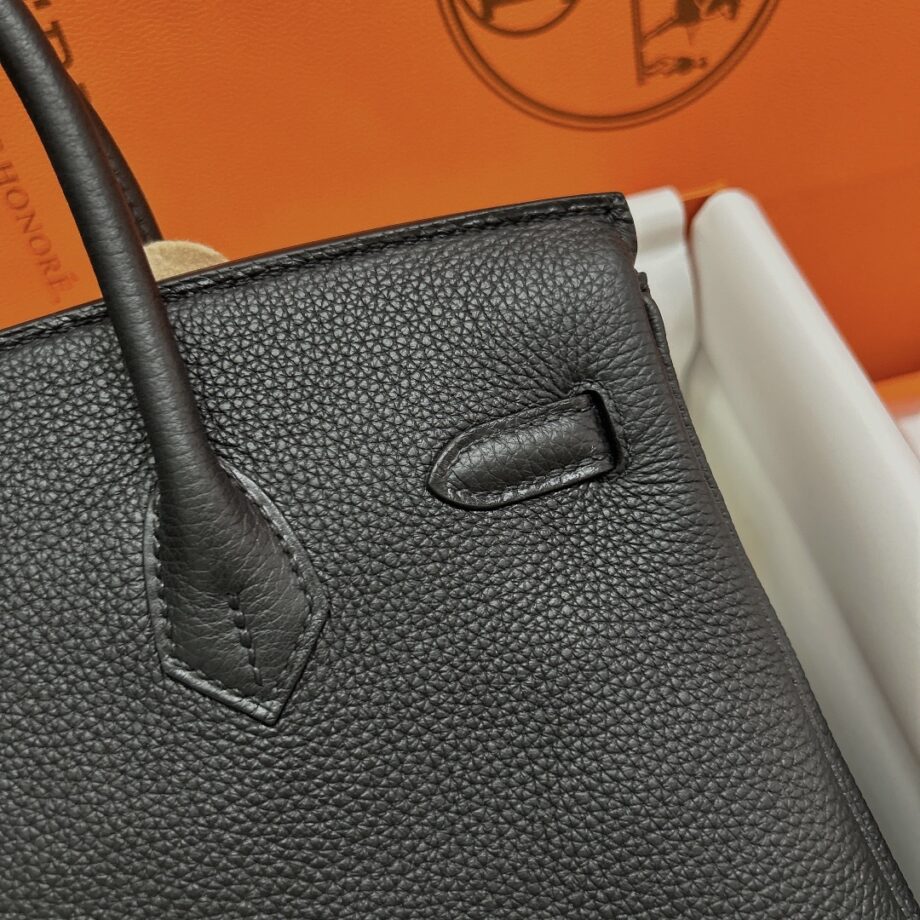 HermèS Birkin25 Black Togo Leather Hand-Stitched Birkin 25