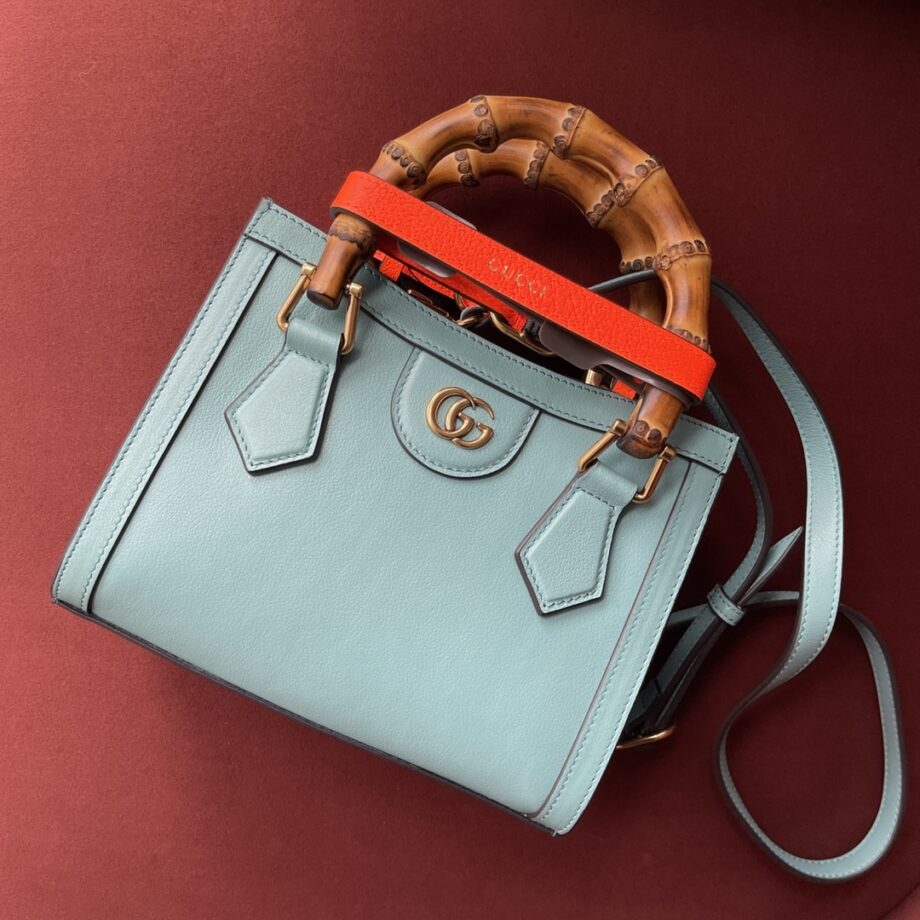 Gucci 702732 Light Blue Diana Mini Tote Bag