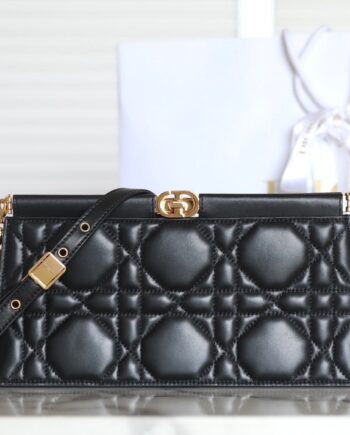 Dior S5166UDBB Dior Caro Colle Noire Clutch With Chain