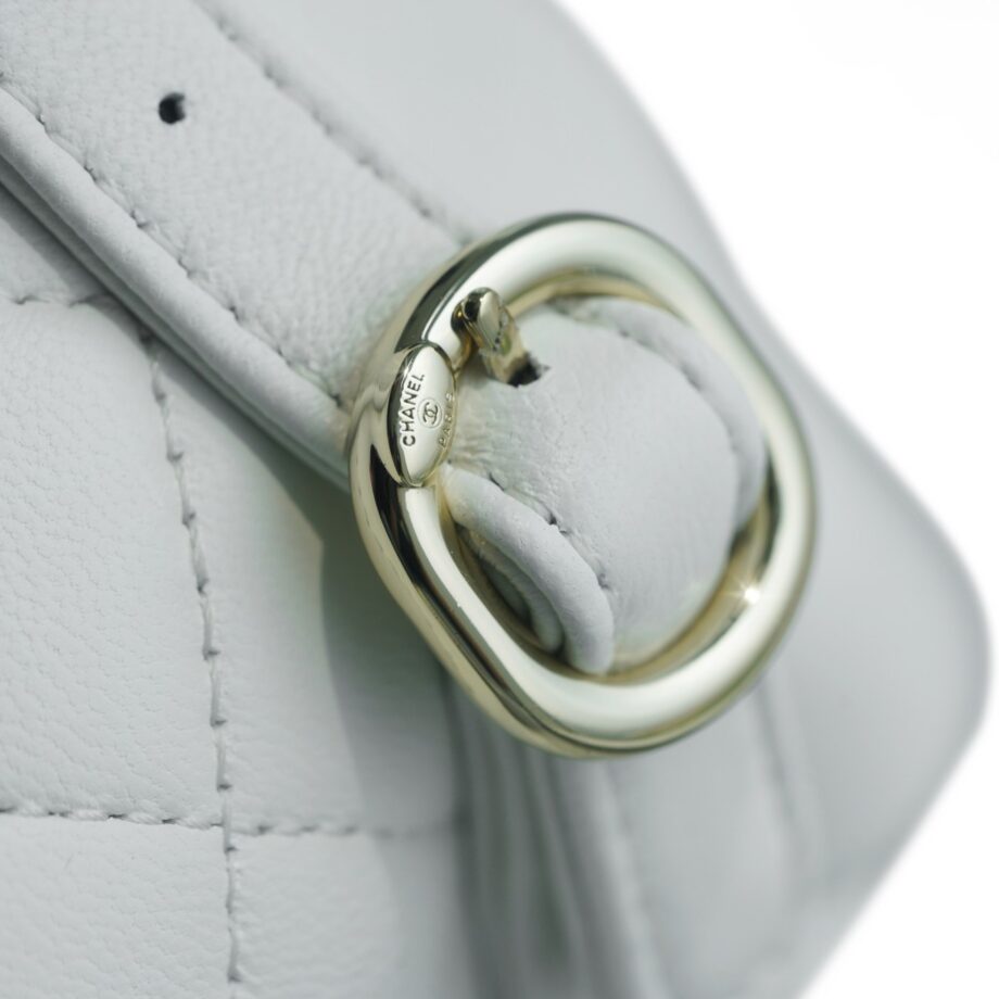 Chanel White Italian Gaiera Lambskin Duma Backpack