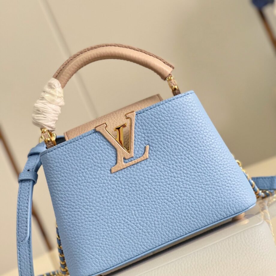 Louis Vuitton N96468 Blue Capucines Mini Bag