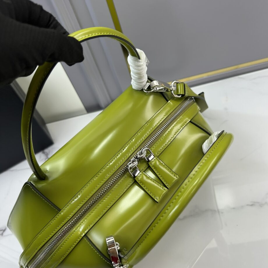 PRADA 1BA365 Green Medium Brushed Leather Prada Supernova Handbag