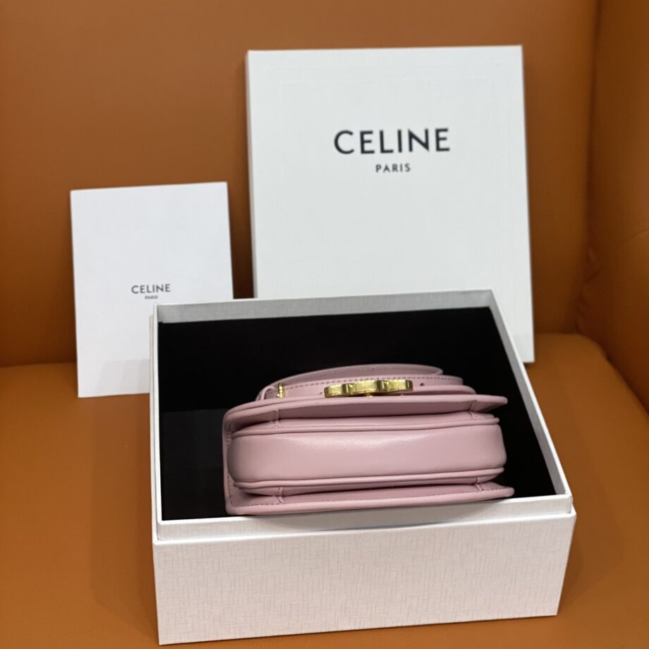 Celine 10L063 Besace Triomphe Mini Cow Leather Handbag