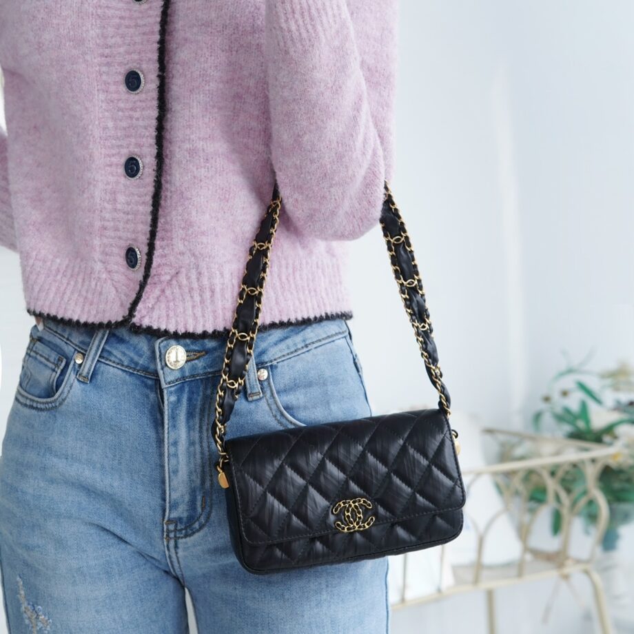 Chanel 19 Black Baguette Bag