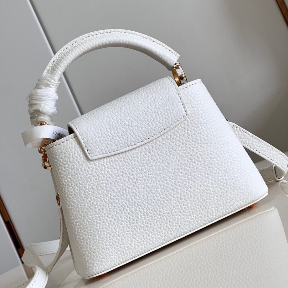 Louis Vuitton M22375 White Capucines Mini Handbag