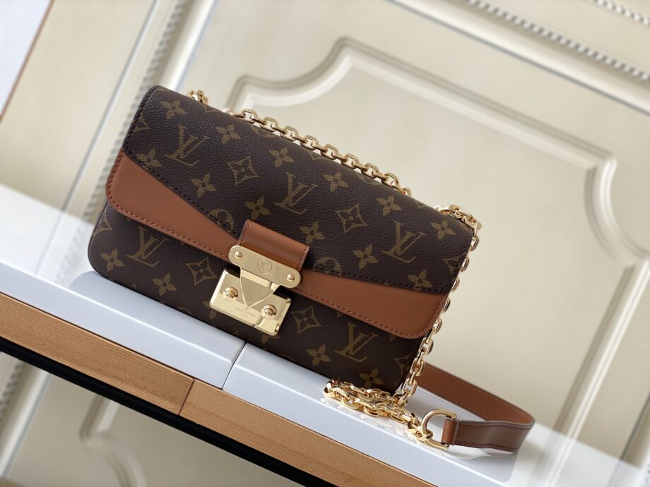 louis vuitton m46127 brown marceau chain bag