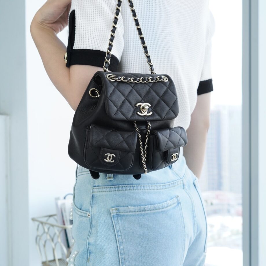 Chanel 23ADUMA Black 23A Duma Backpack