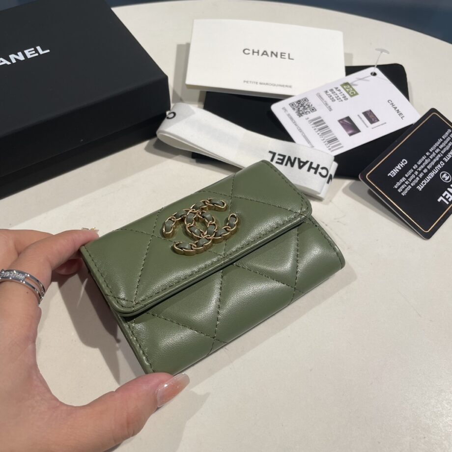 Chanel Green 19 Wallet