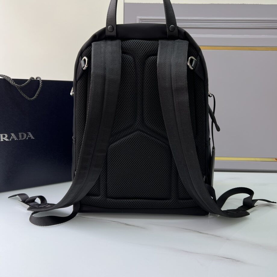 PRADA 2V066 Saffiano Leather & Imported Nylon Fabric Backpack