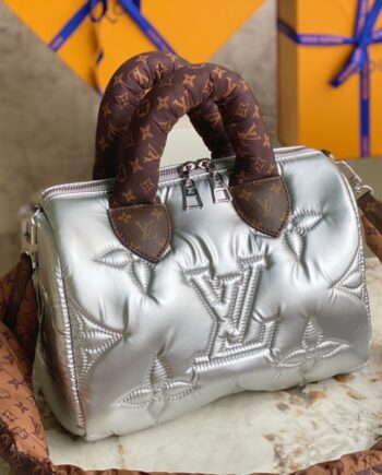 louis vuitton m20973 silver down pillow bag speedy series