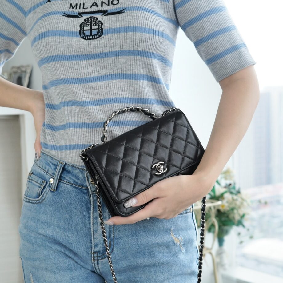 Chanel 23K Rhinestone Handle Woc Bag