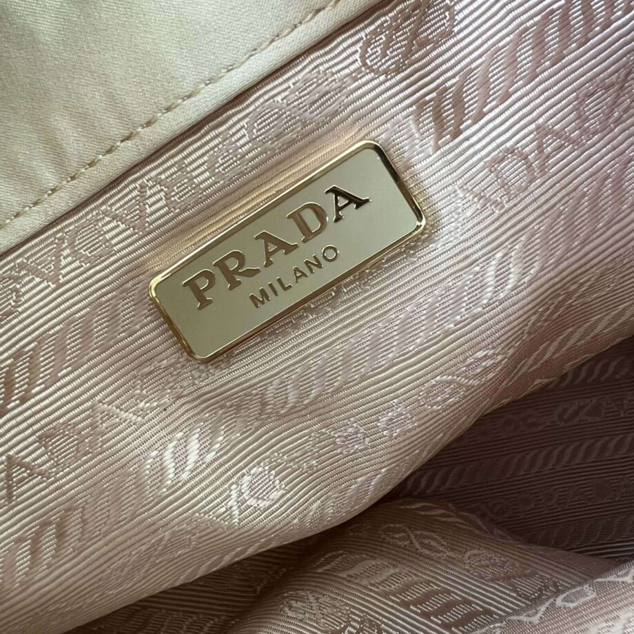 PRADA 1BE067 Yellow Satin Mini-Bag With Crystals