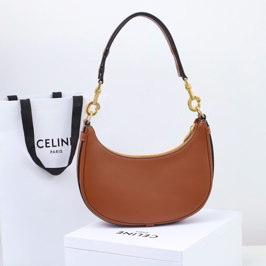 celine 196923 tan ava strap bag in smooth calfskin