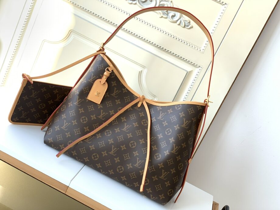 louis vuitton m46197carryall medium tote bag, removable zipper handbag